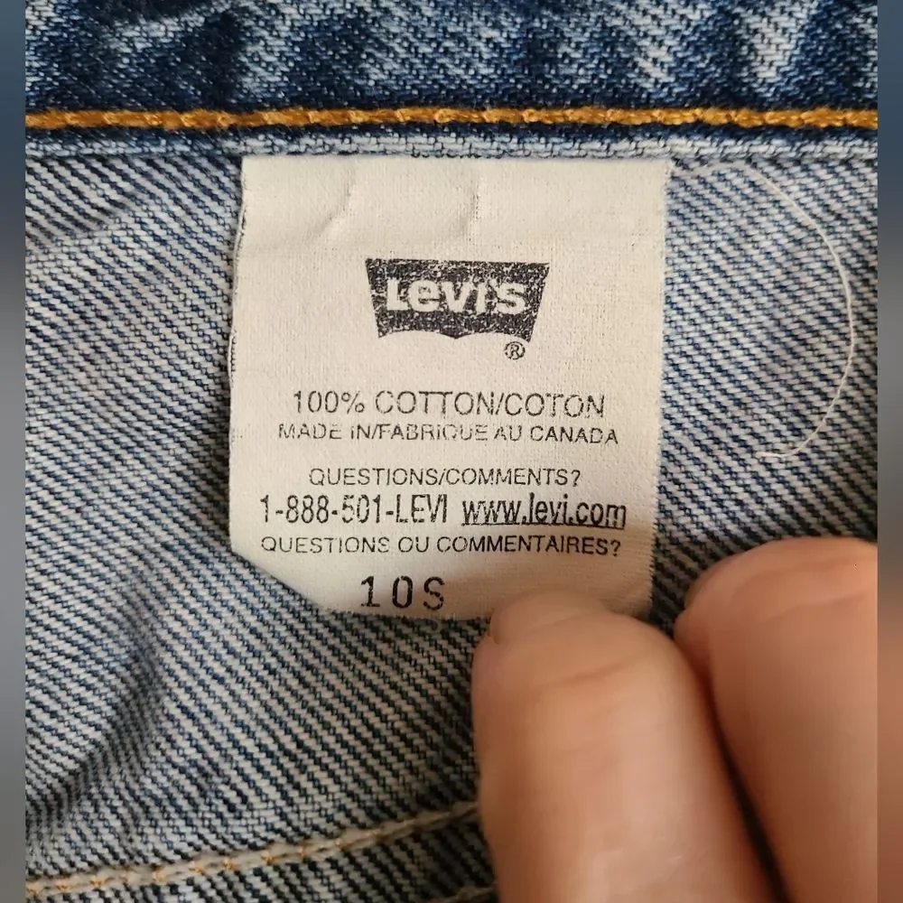 Vintage 90s Bootcut White Tab Levi Strauss Denim Jeans Size 31 - Picture 9 of 11